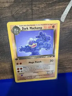 1st Edition Dark Machamp 27/82 Team Rocket Pokemon Card WOTC 2000 Rare - Image 1
