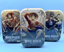 ONE PIECE CARD GAME - Mini TIN PACK Lot Of 3 Tins Set VOL. 2 Luffy Sabo ACE - Image 1