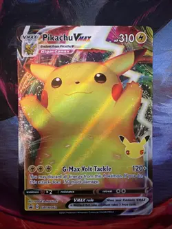 Pokemon Pikachu VMAX SWSH062 Celebrations Black Star Promo Card - Image 1