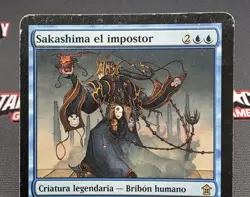 MTG SPANISH Sakashima the Impostor- DAMAGED -Saviors of Kamigawa Magic Card # 53 - Image 3