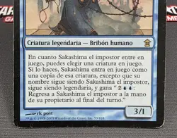 MTG SPANISH Sakashima the Impostor- DAMAGED -Saviors of Kamigawa Magic Card # 53 - Image 4