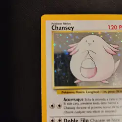Chansey 3/102 -Vintage Holo Pokemon Card- Base Set - SPANISH - LP - Image 4