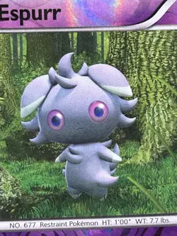 Reverse Holo Espurr 42/106 - Pokemon Flashfire Card - HP - Image 4