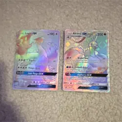 Pokemon Lugia GX & Altaria GX Holo GX Cards Lot 159/214 121/168 - Image 1