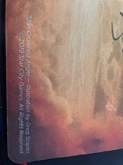 MTG Star City Game SCG Tour 2019 Star Crowned Angel Playmat signed by Jim Davis - Image 5