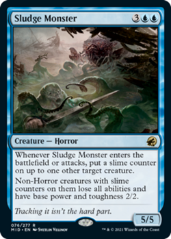 1x Sludge Monster NM-Mint, English Innistrad: Midnight Hunt MTG Magic - Image 1