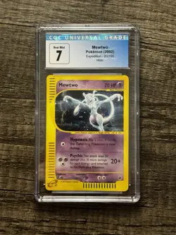 Pokemon Mewtwo Expedition 2002 Holo E-Series 20/165 CGC 7 Near Mint - Image 1
