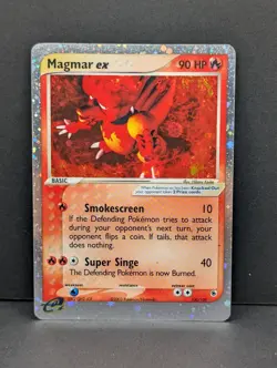 Magmar ex 100/109 Ruby and Sapphire Holo Rare Pokemon TCG Nintendo og 151 inked - Image 1