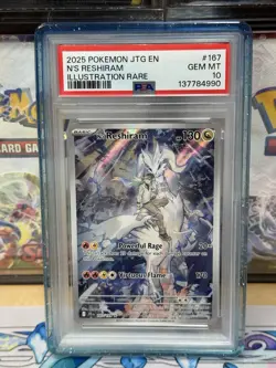 N's Reshiram Jtg Journey Together 167 Illustration Rare PSA 10 Pokemon - Image 1