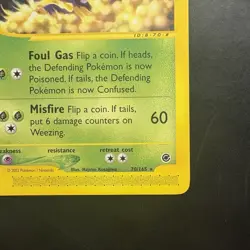 Pokemon Vintage Non-Holo Rare Weezing 070/165 Expedition E-reader Wotc 2002 - Image 4