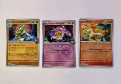 Pokemon Destined Rivals Team Rockets Tyranitar, Chingling & Ponyta Holo Lot MINT - Image 1