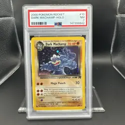 2000 Pokemon Rocket Dark Machamp Holo #10 Graded PSA 7 English - Image 1