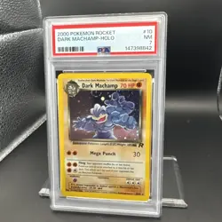 2000 Pokemon Rocket Dark Machamp Holo #10 Graded PSA 7 English - Image 5
