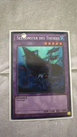Yugioh Misprint Sea Monster of Theseus Missing Text RATE-DE081 NM German - Image 1