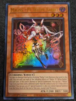 Maliss P White Rabbit - CRBR-EN015 - Ultra Rare - 1st Edition NM Yugioh Crossove - Image 1