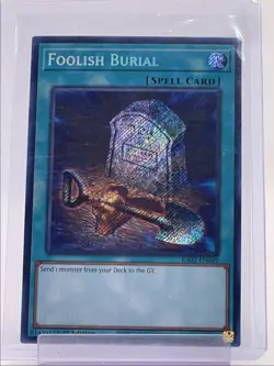 FOOLISH BURIAL 2024 YU-GI-OH! 25TH SECRET RARE 1ST EDITION B Q5842 - Image 1