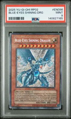 2025 YU-GI-OH! RP02-RETRO PACK 2 #EN096 BLUE-EYES SHINING DRAGON PSA 9 - Image 1