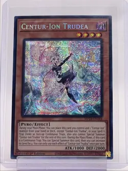 CENTER-ION TRUDEA 2024 YU-GI-OH! 25TH SECRET RARE 1ST EDITION Q5842 - Image 1