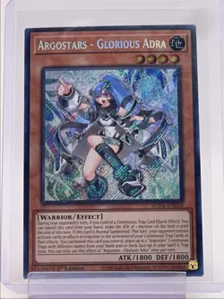 ARGOSTARS-GLORIOUS ADRA 2025 YU-GI-OH! SECRET RARE 1ST EDITION Q5842 - Image 1