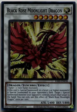 Black Rose Moonlight Dragon Super Rare Quarter Century Bonanza RA03-EN038 LP - Image 1