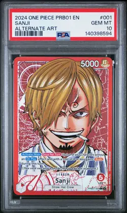 2024 ONE PIECE PRB01-PREMIUM BOOSTER -ONE PIECE CARD THE BEST- #001 SANJI PSA 10 - Image 1