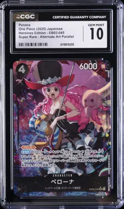 2025 ONE PIECE JAPANESE ALTERNATE ART #EB03-045 PERONA CGC 10 GEM MINT - Image 1