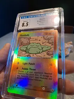 Geodude Reverse Holo Cgc 8.5 NM Mint+ Blue Label 2003 EX Dragon 55/97 Card Ccg - Image 2