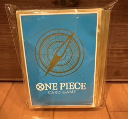 Bandai Card Games Fest 24-25 Exclusive One Piece Blue Gold Logo Sleeves 70ct - Image 1