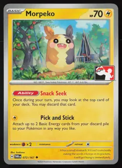 Pokemon Morpeko 072/167 Prize Pack Series Cards Non-Holo Pack Fresh - NM - Image 1