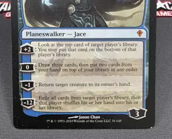MTG Jace, the Mind Sculptor- DAMAGED -Worldwake Magic the Gathering Card # 31 - Image 4