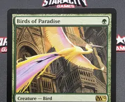 MTG Birds of Paradise- DAMAGED -Magic 2012 Magic the Gathering Card # 165 - Image 3