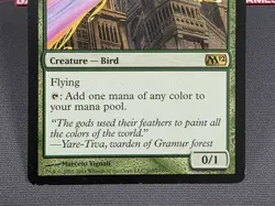 MTG Birds of Paradise- DAMAGED -Magic 2012 Magic the Gathering Card # 165 - Image 4
