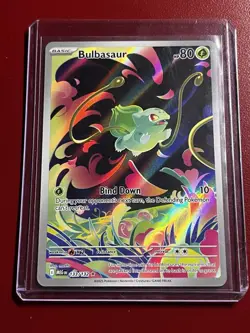 Bulbasaur 133/132 MINT/NM Pokemon Cards Illustration Rare Full Art Holo Mega - Image 1