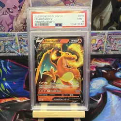 Pokemon TCG Charizard v Crown Zenith Holo Ultra Rare Card PSA 9 Mint - Image 1