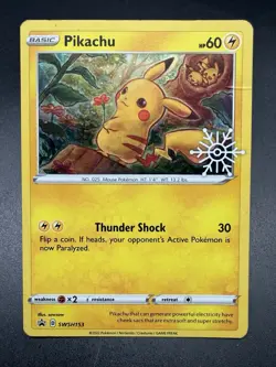 Pikachu Holiday Calendar SWSH153 Pokemon Sword & Shield Promo Cards Holo MP - Image 1