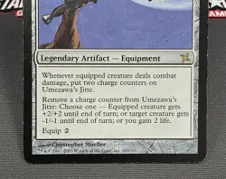 MTG Umezawa's Jitte- DAMAGED -Betrayers of Kamigawa Magic Card # 163 - Image 4