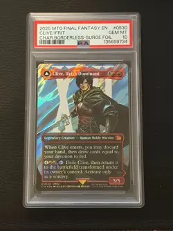 2025 MTG Final Fantasy Clive Ifrit Surge Foil #0530 PSA 10 GEM MINT Borderless - Image 1