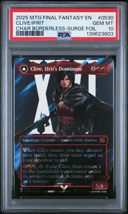 2025 MTG FINAL FANTASY CLIVE, IFRIT'S DOMINANT/IFRIT, WARDEN OF INFERNO PSA 10 - Image 1