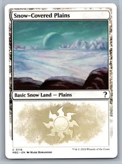 Mystery Booster 2 #116 Snow-Covered Plains (White Border) - Image 1