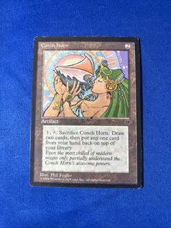 CONCH HORN LP Fallen Empires Reserved List mtg Magic fast shipping - Image 1