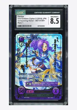Fire Emblem CGC 8.5 Florina Rare+ 2016 B07-015R+ Conquering Honor Japanese - Image 1
