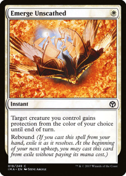 EMERGE UNSCATHED X 4 N/M- ICONIC MASTERS MAGIC THE GATHERING - Image 1