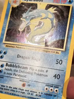 Gyarados 6/102 Base Set Unlimited Holo Vintage Pokemon TCG Card WOTC - Image 3