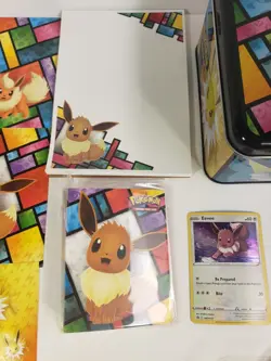 Pokemon Eevee Collector Chest 2021 Lunchbox Stickers/Notepad/Binder Promo Cards - Image 4