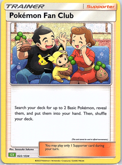 Pokemon Fan Club (CLV) 022/034 Trading Card Game Classic Holo - Image 1
