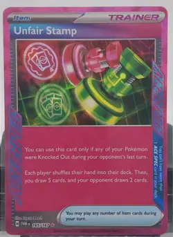 Pokemon TCG Unfair Stamp Twilight Masquerade Ace Spec Holo Rare Card 165/167 - Image 1