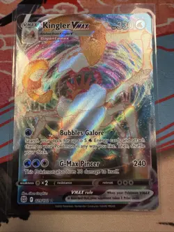 Kingler VMAX 29/172 Brilliant Stars Ultra Rare Holo Full Art Pokemon TCG - Image 1