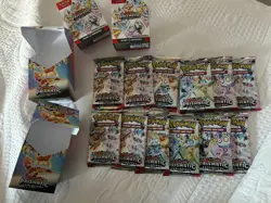4X Pokemon TCG Booster Packs + Promo, Prismatic Evolutions, Fable, Read, Lot 08 - Image 5