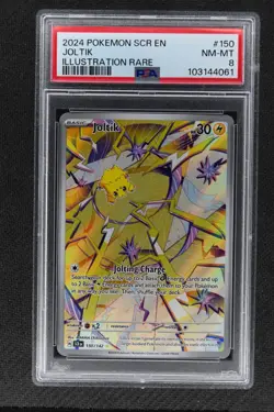 2024 POKEMON SCR EN-STELLAR CROWN ILLUSTRATION RARE #150 JOLTIK PSA 8 - Image 1