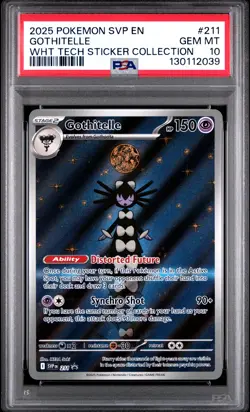 2025 POKEMON SVP WHITE FLARE TECH STICKER COLLECTION GOTHITELLE PSA 10 - Image 1